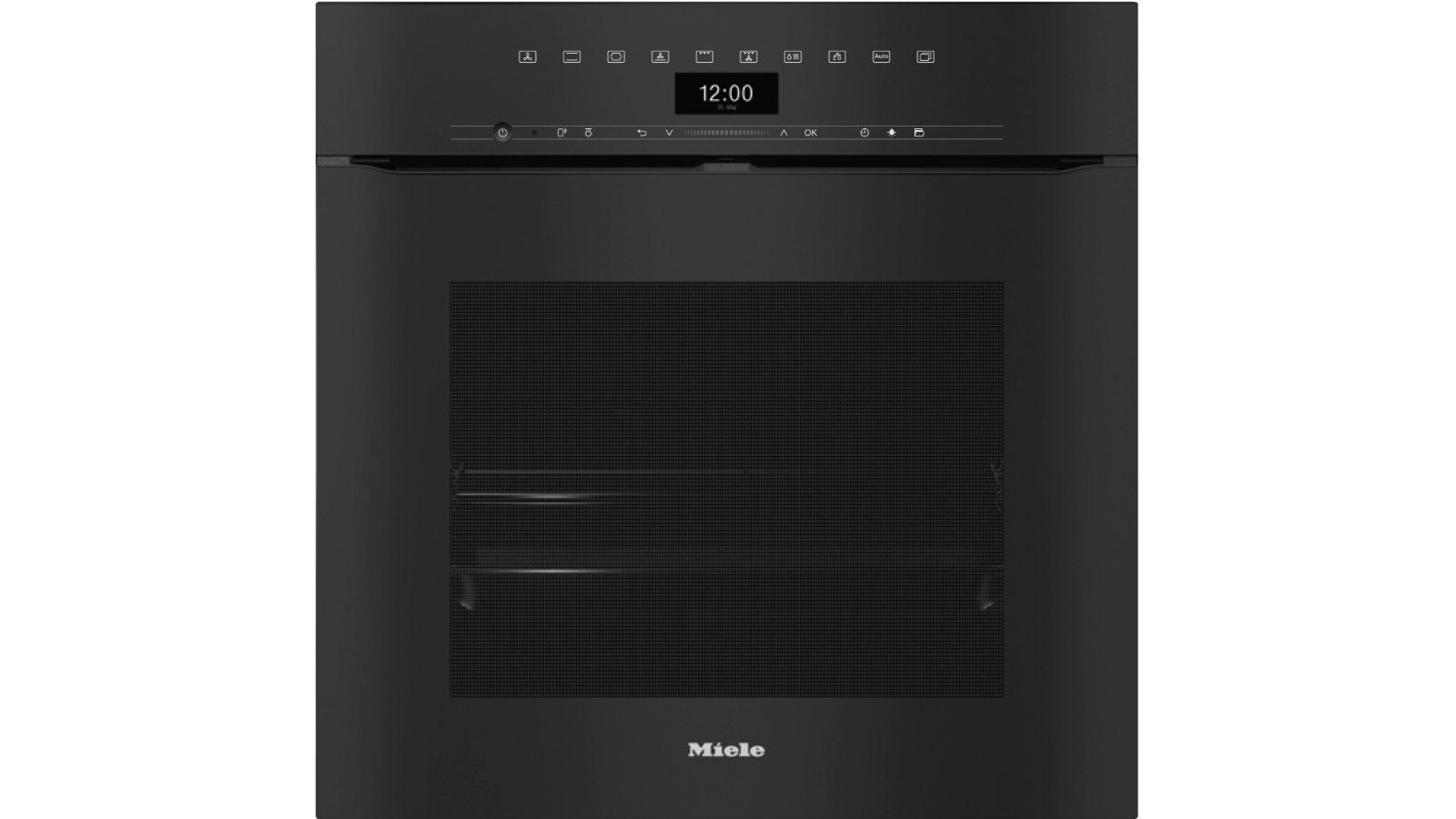 Miele H 7464 BPX 600mm Artline Handleless Pyrolytic Oven Obsidian