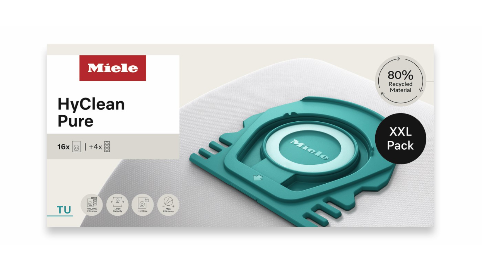 Miele XX-Large HyClean Pure Vacuum Bag - Turquoise