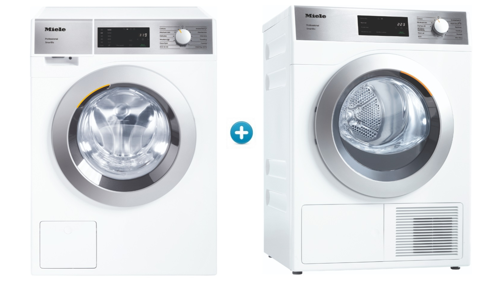 Miele 8kg SmartBiz Professional Front Load Washing Machine plus Heat Pump Dryer Package