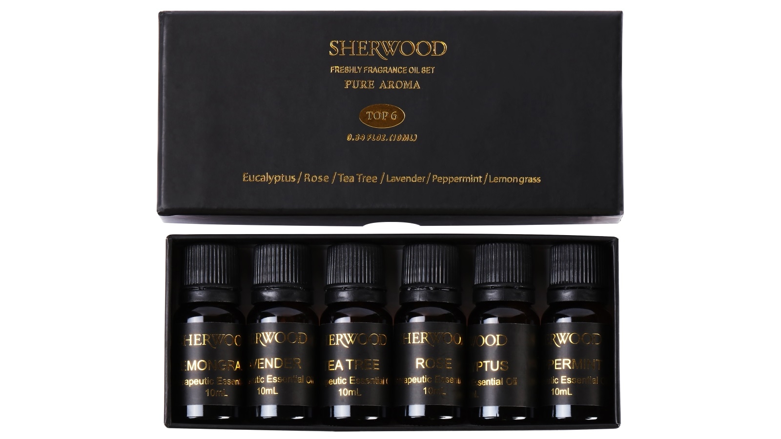 Sherwood Home 6x10ml Diffuser Aromatherapy Essential Oil For Diffuser/Humidifier