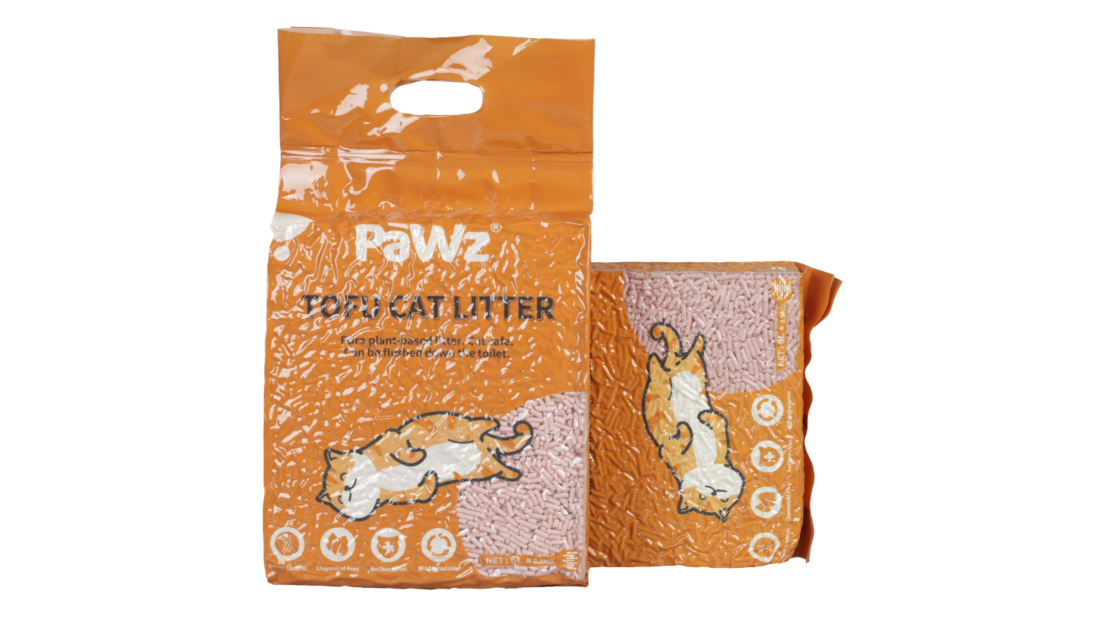 PaWz 2.5kg 6 Piece Cat Peach Tofu Clumping Litter 