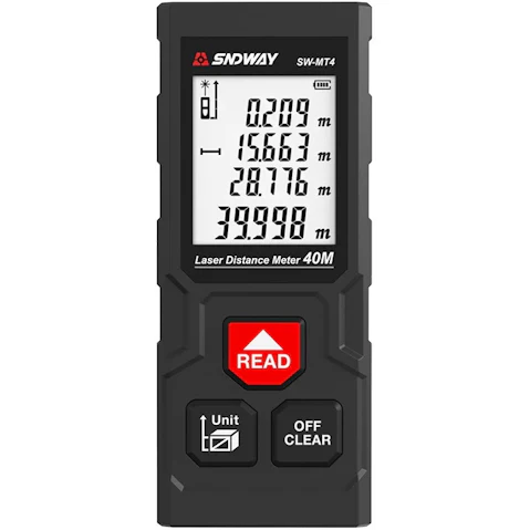 40m Digital Laser Distance Meter Range Finder Tape Measure