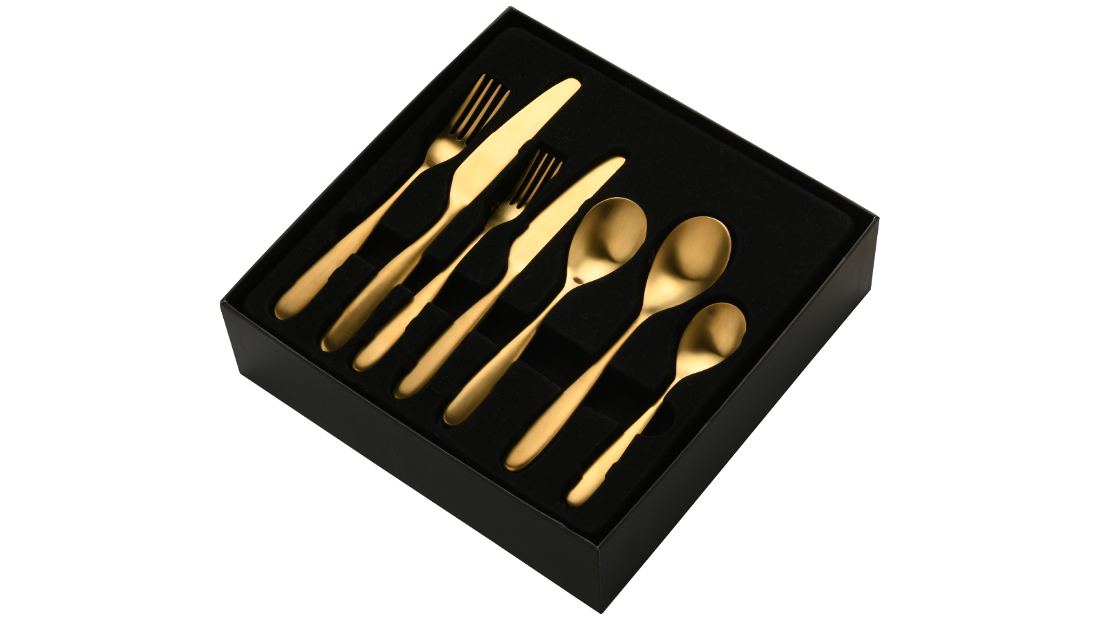 Sherwood Nouveau 42 Piece Cutlery Set - Matte Gold