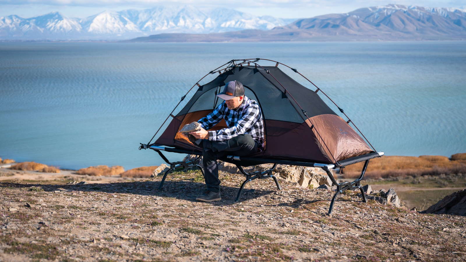 Folding Tent Camping Tent Cot Tents With Air Mattress Built In