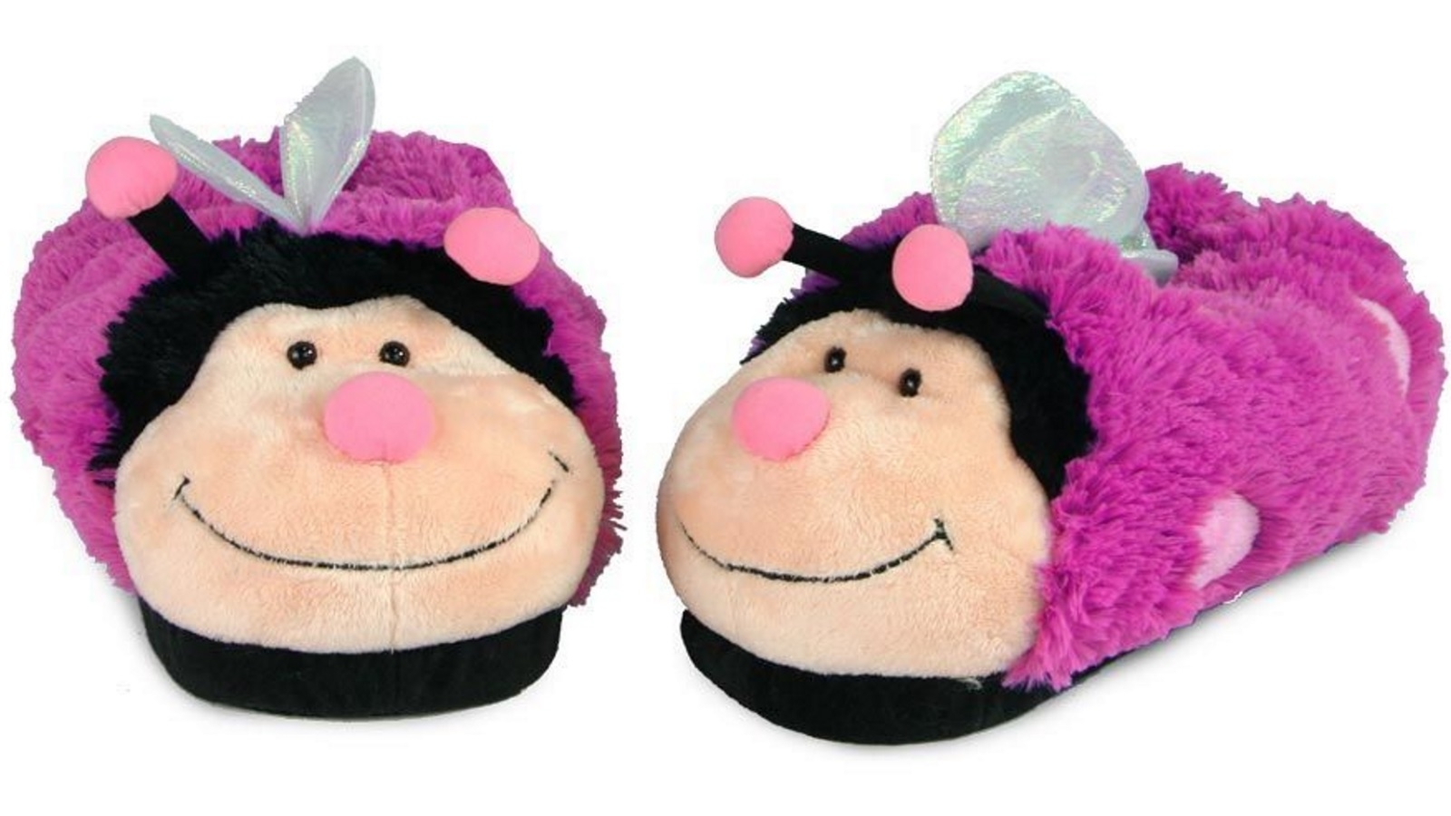 Korimco 27cm Pink Butterfly Kids Soft Slippers - 3 Years Old