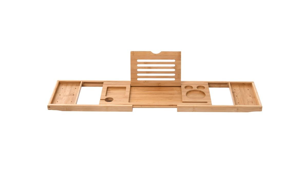 Cadence and Co Bimini Luxe Bamboo Bath Caddy - Natural