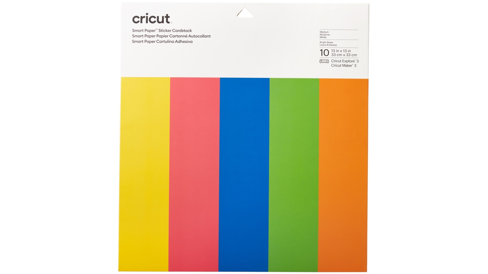 Cricut 10-Sheets 13x13-inch Smart Paper Sticker Cardstock - Bright Bow
