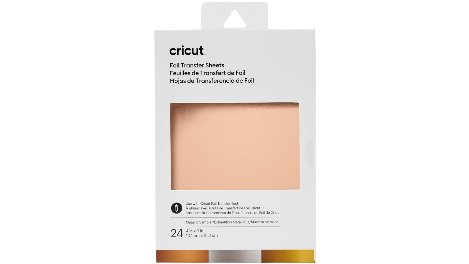 6) Cricut Foil Transfer Sheets Metallic 4 x 6 Bronze & Green (24  Sheets/Box)