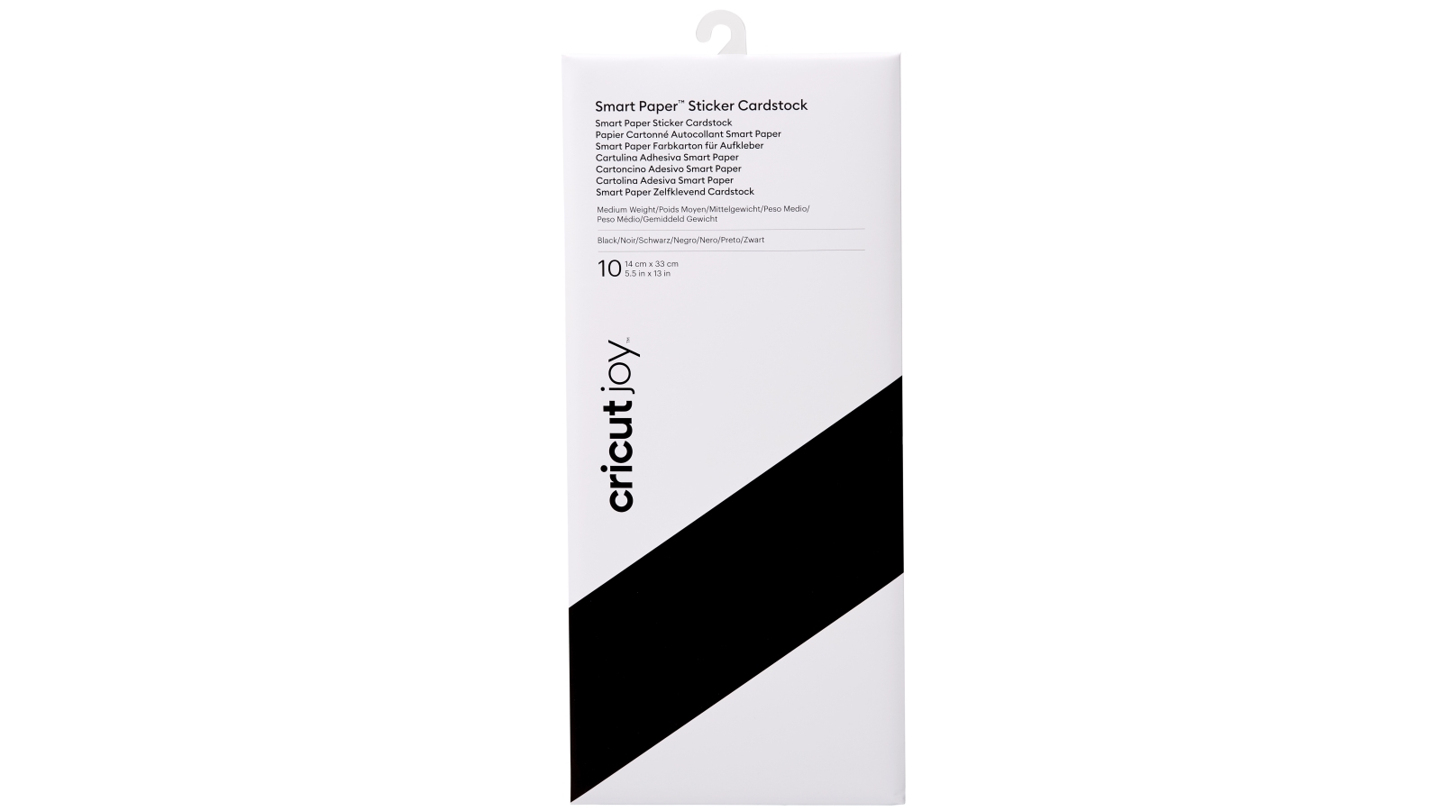 Cricut Joy Smart Paper 10 Sheets 5.5x13-inch Sticker Cardstock - Black