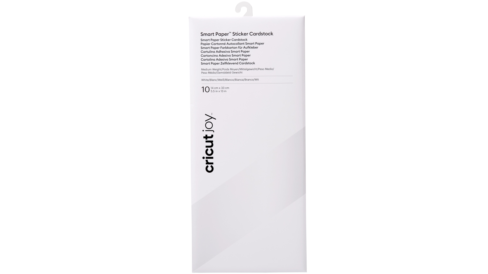  Cricut Smart Paper Sticker Cardstock, White, 14cm x 33cm  (5.5 x 13), 10-Pack