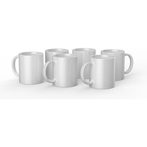 Cricut 6 Pack 12oz/340ml Blank Ceramic Mug - White