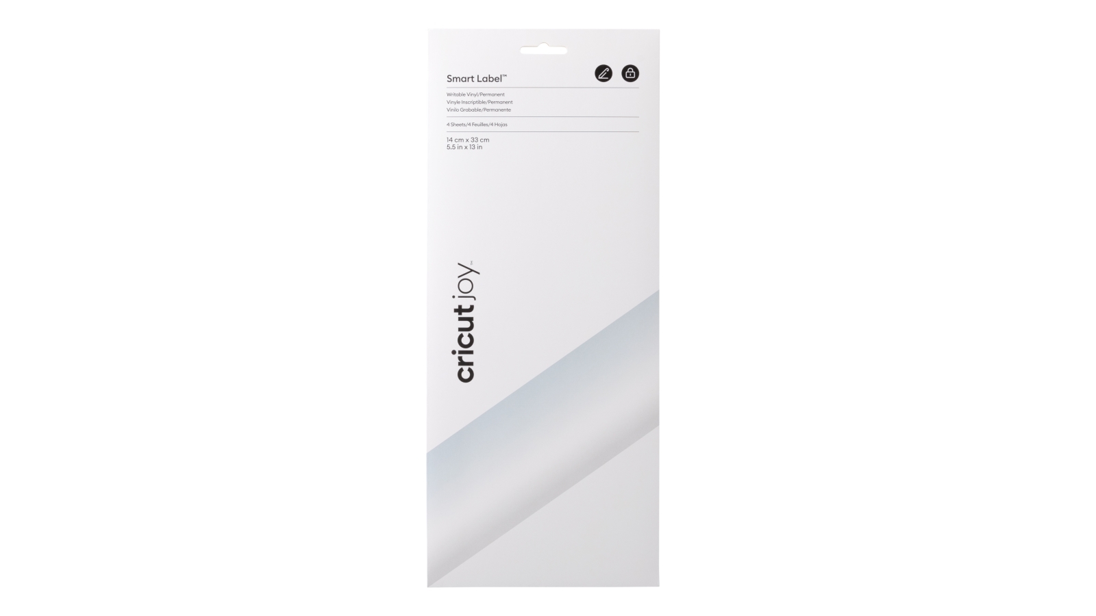 Cricut Joy 4-Sheets 5.5x13-inch Smart Label Writable Permanent Vinyl - Transparent