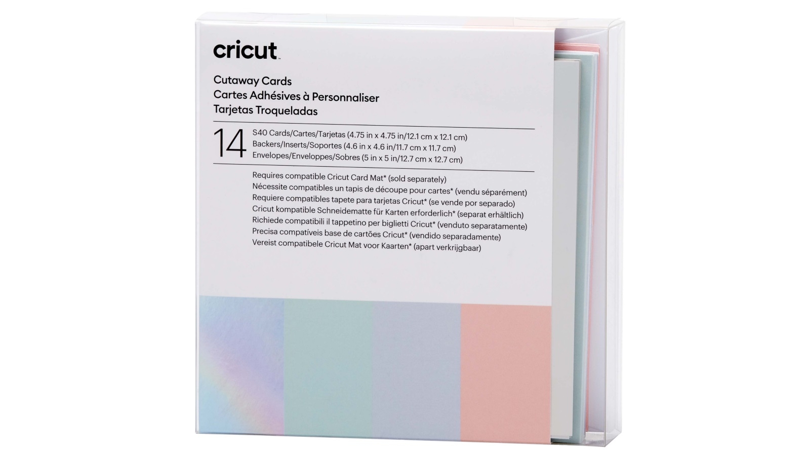 Cricut S40 Mix Cutaway Cards – Pastels 14 Pack
