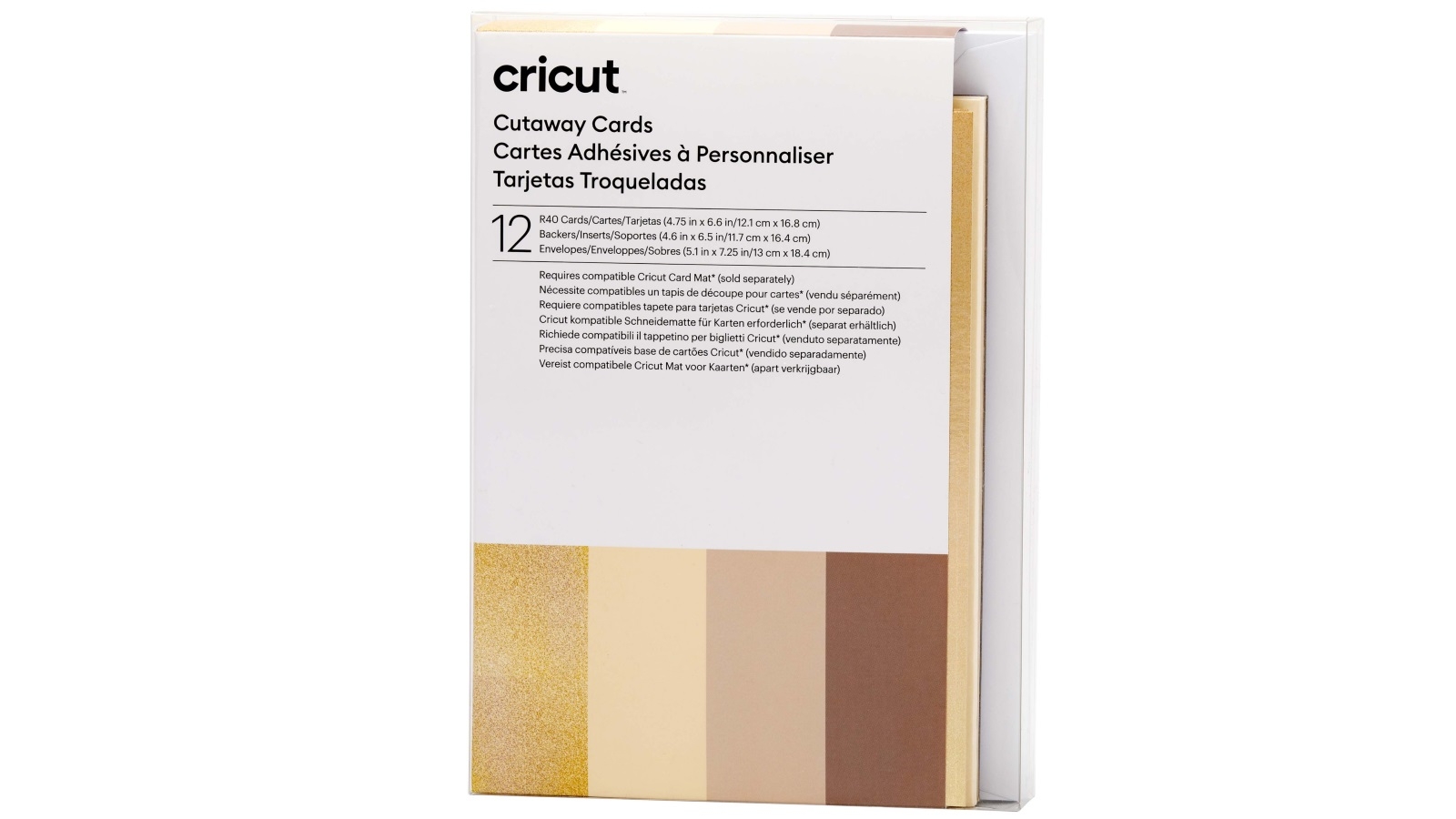 Cricut R40 Mix Cutaway Cards – Neutrals 12 Pack