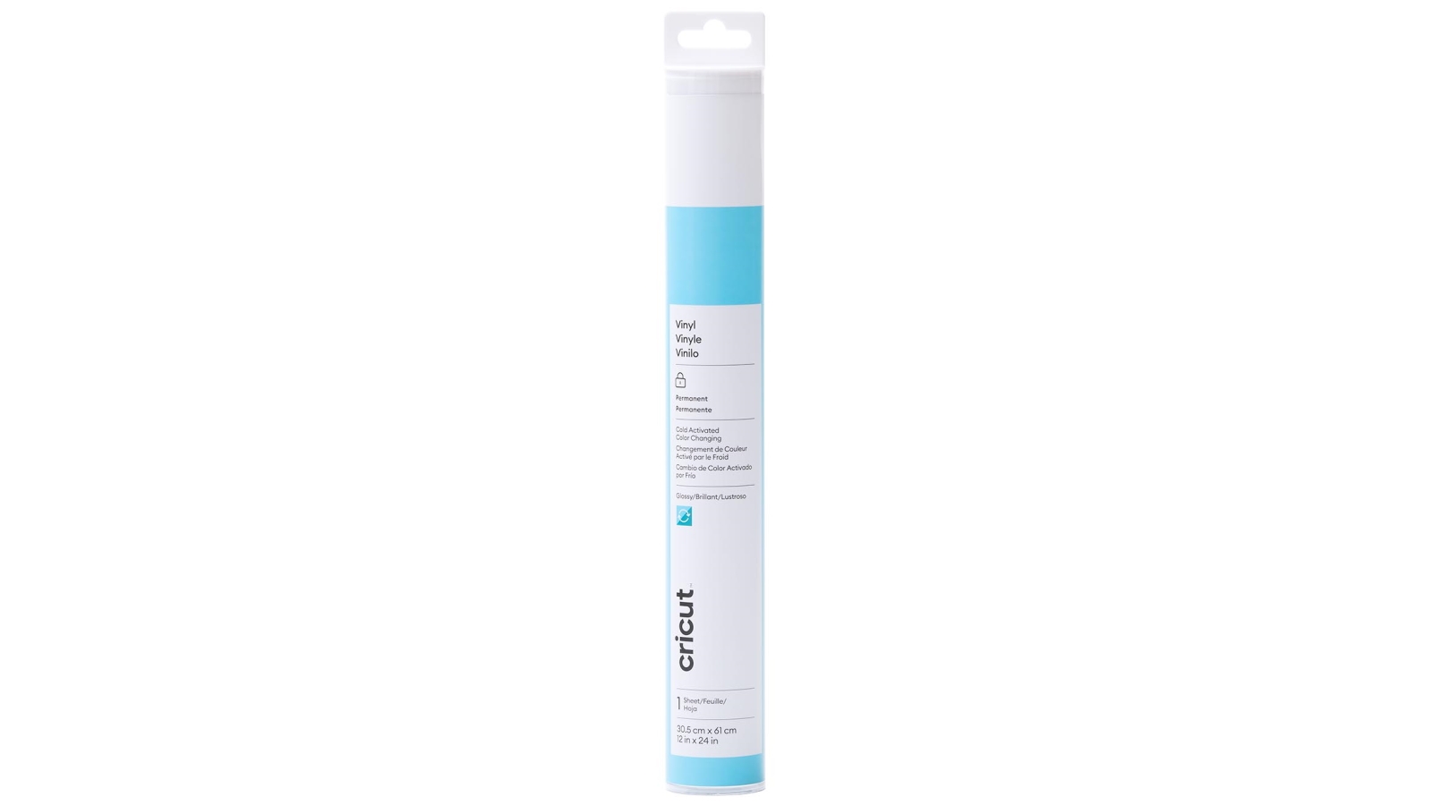 Cricut Cold-Activated Colour Changing Permanent Vinyl - Light Blue to Turquoise