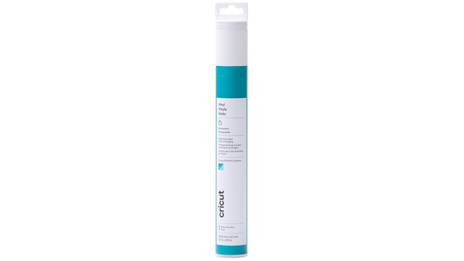 Cricut Heat-Activated Colour Changing Permanent Vinyl - Turquoise to Light Blue