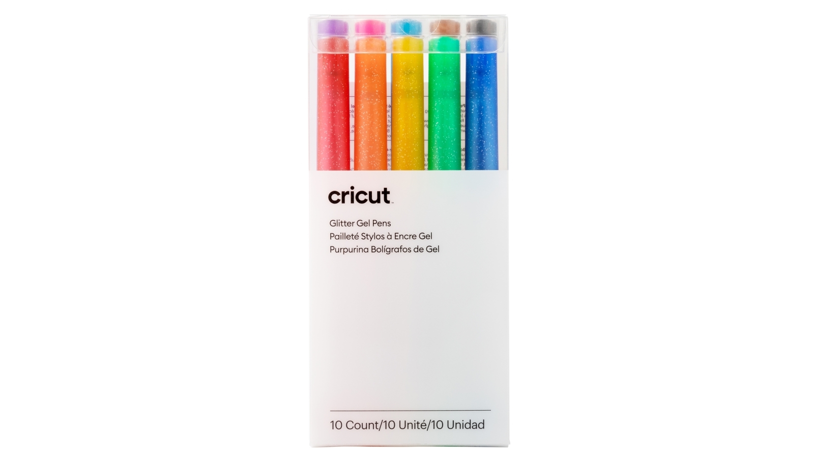 Cricut Set of 10 Glitter Gel Pen Set (0.8mm) - Rainbow