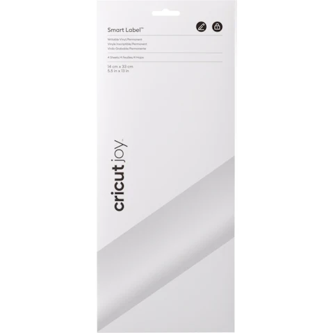 Cricut Joy Smart Label Writable Vinyl Permanent (4 Sheets) - White