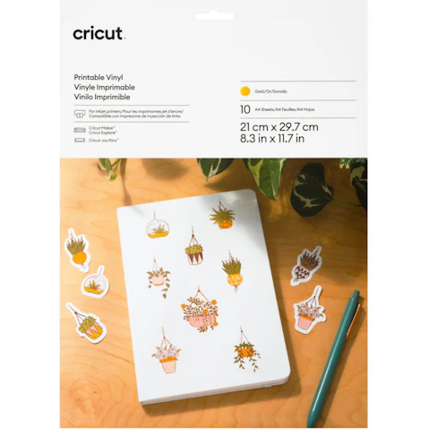 Cricut 10-sheets A4 Printable Vinyl - Gold