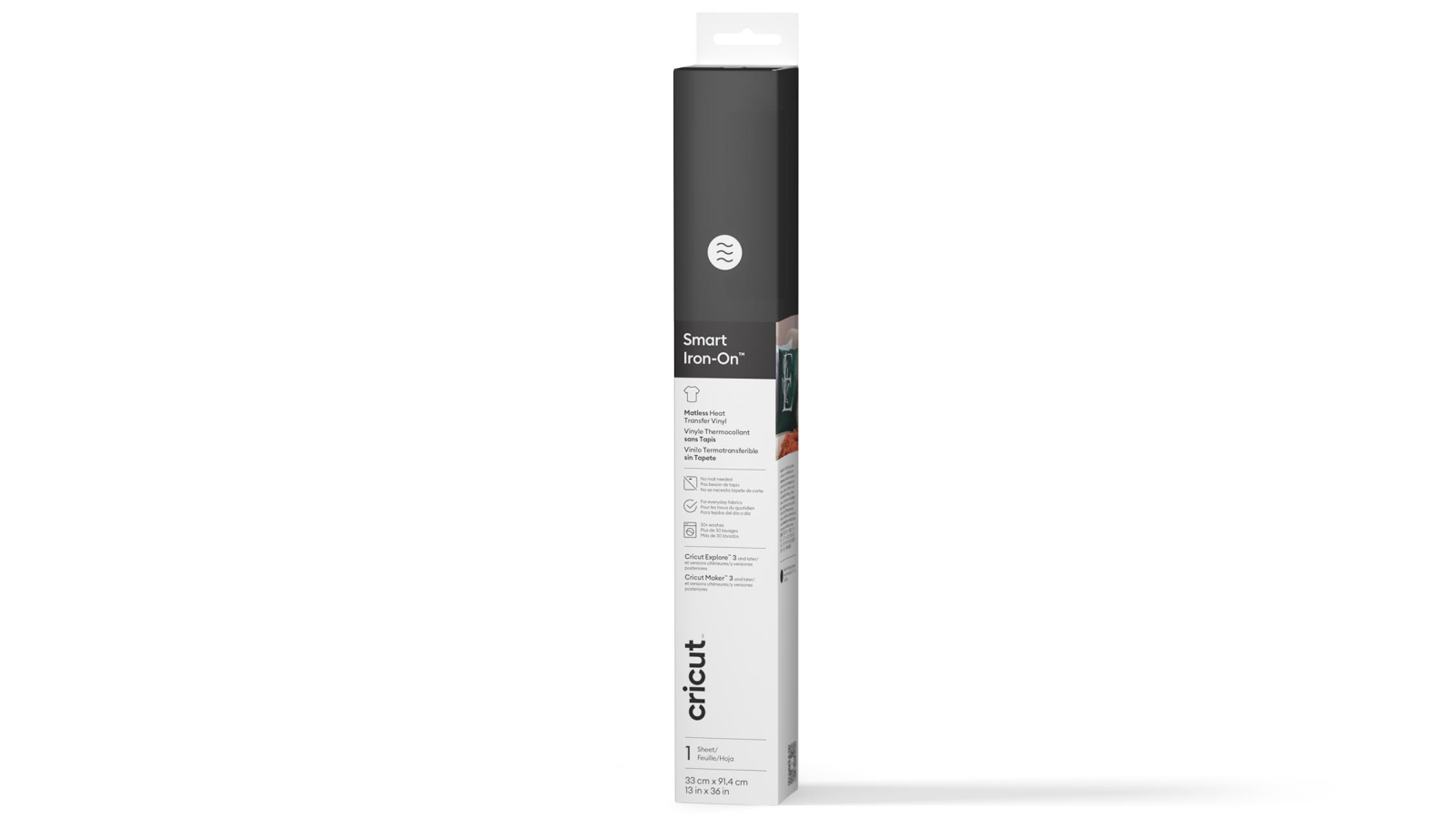 Cricut 3ft Smart Iron-On Matless Heat Transfer Vinyl - Black