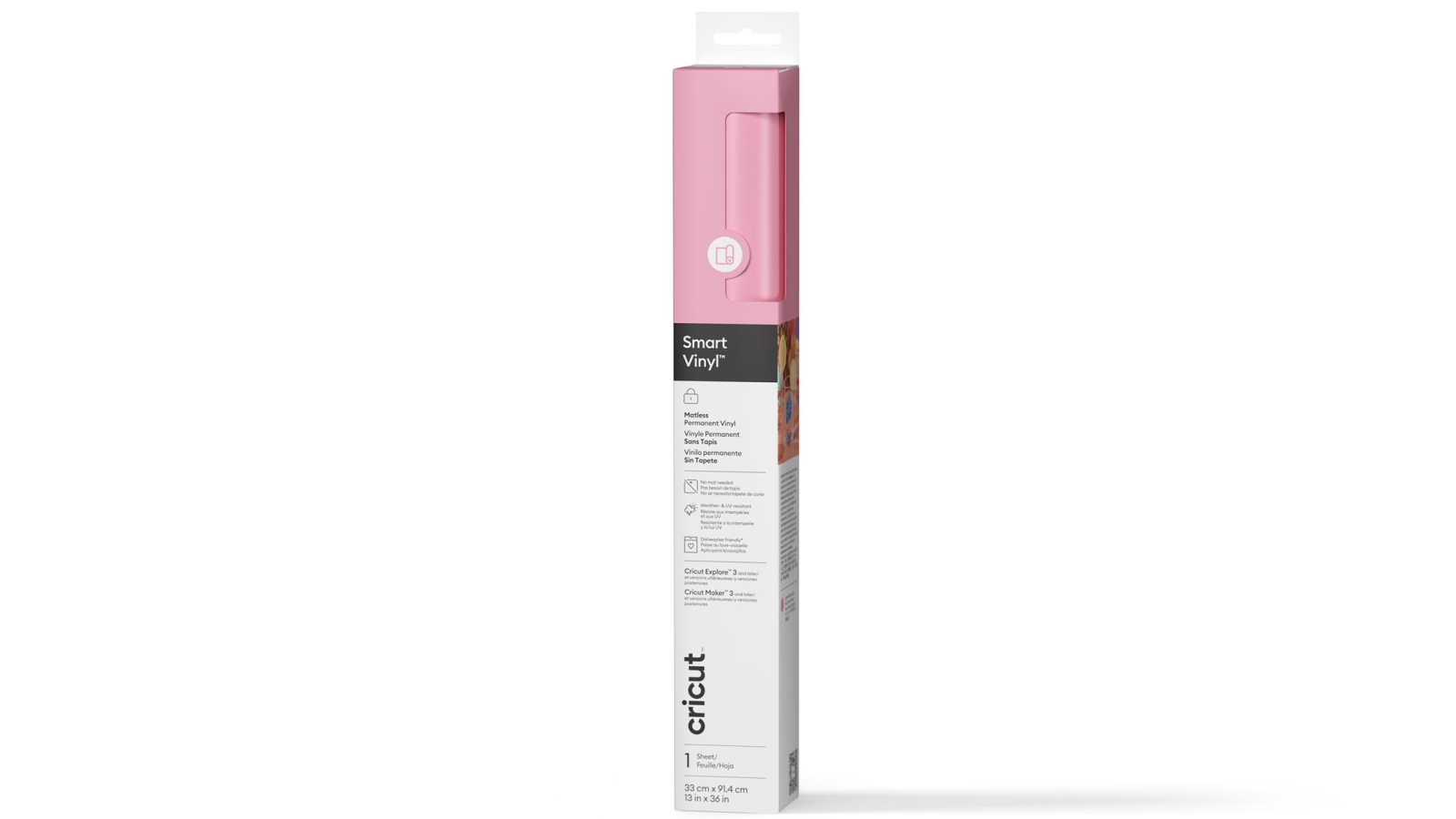 Cricut 3ft Smart Vinyl Matless Permanent Vinyl - Light Pink