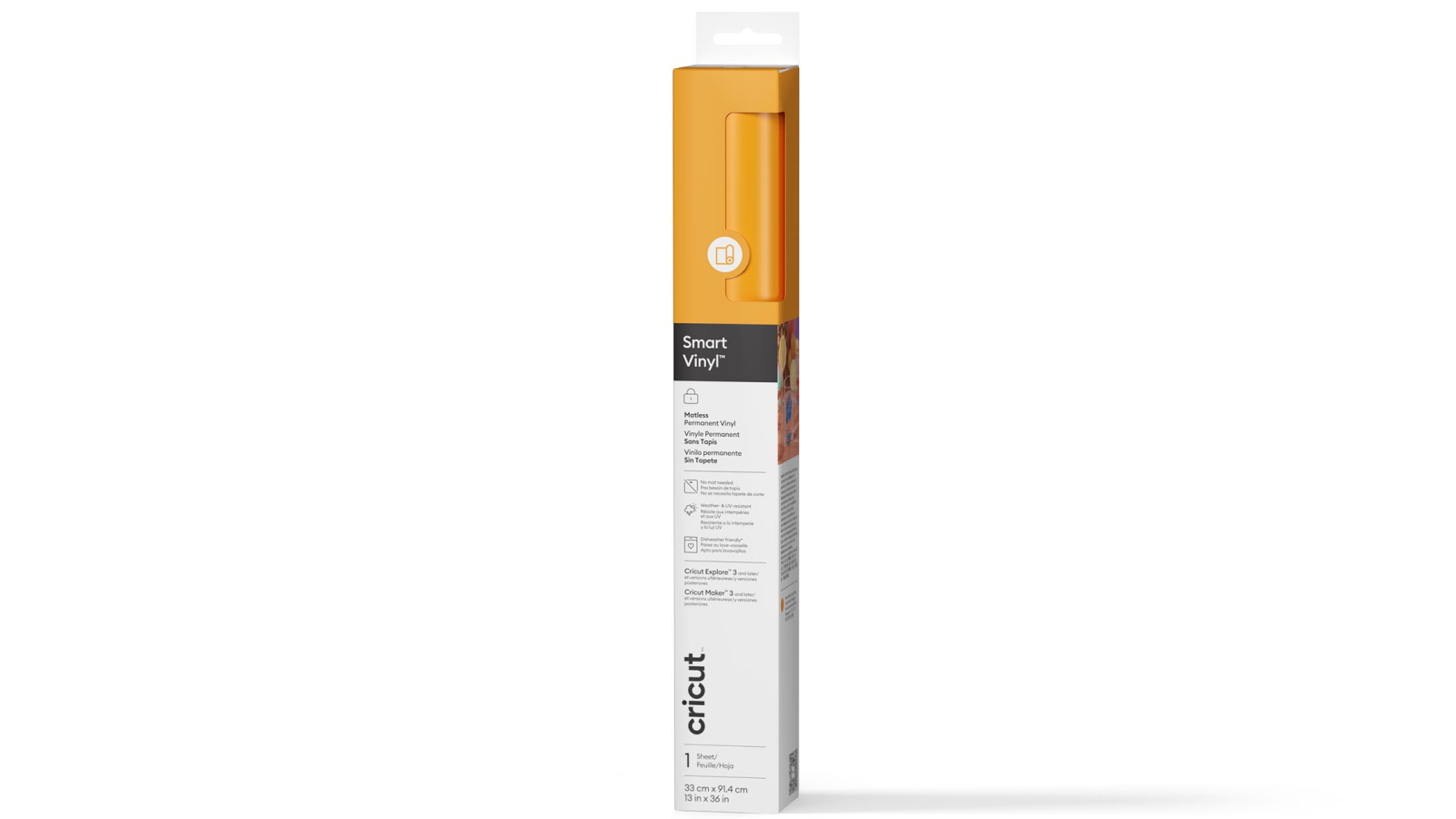 Cricut 3ft Smart Vinyl Matless Permanent Vinyl - Maize Yellow