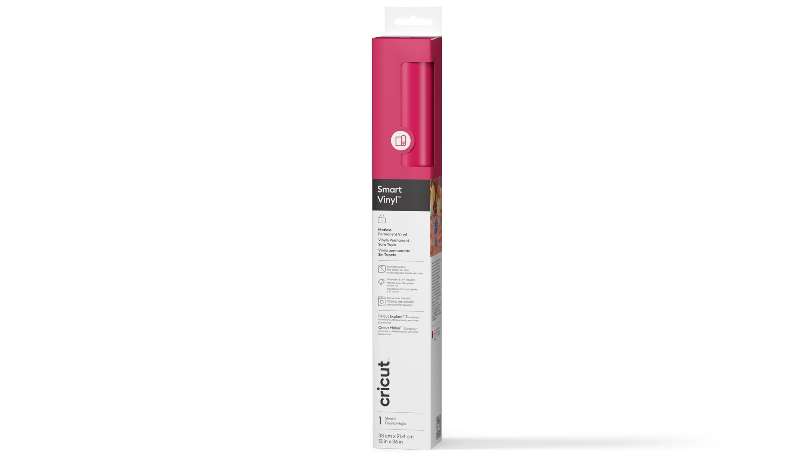 Cricut 3ft Smart Vinyl Matless Permanent Vinyl - Party Pink