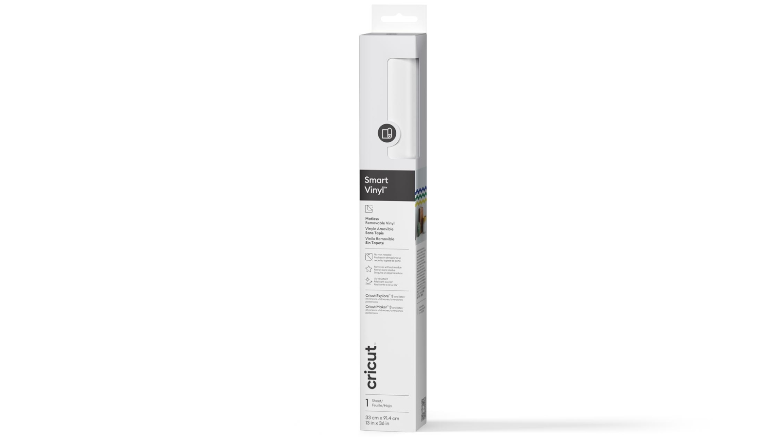 Cricut 3ft Smart Vinyl Matless Removable Vinyl - White