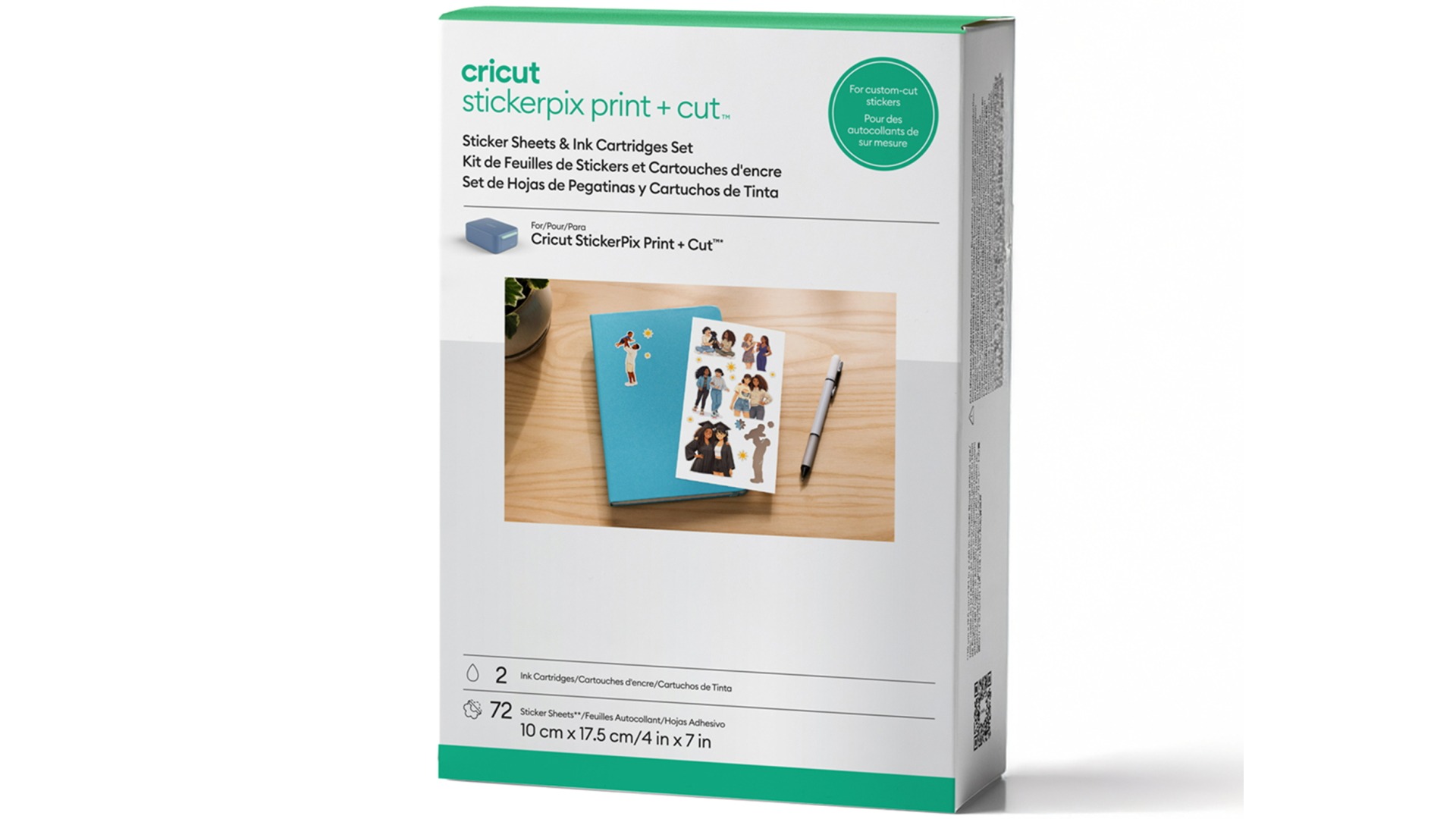 Cricut StickerPix Print + Cut Sticker Sheets and Ink Cartridges Set