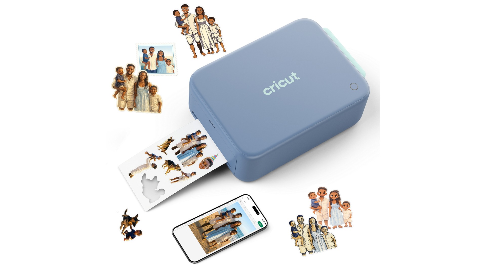 Cricut StickerPix Print + Cut Essential Bundle - Powder Blue