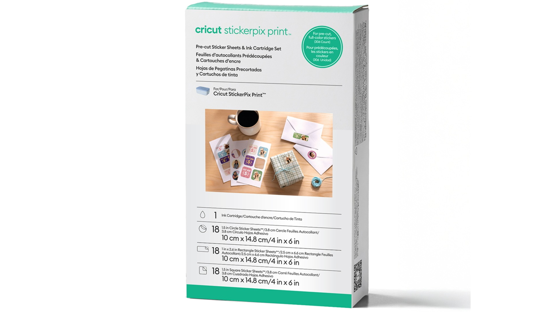 Cricut StickerPix Print Pre-cut Sticker Sheets and Ink Cartridge Set