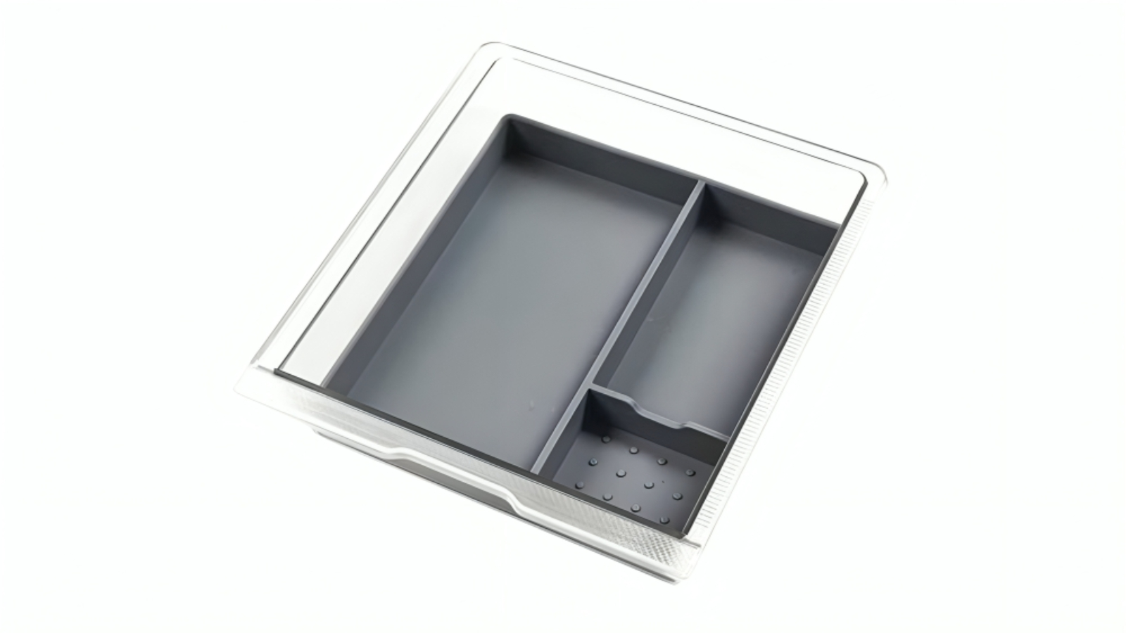 X-CAR Organizer Tray for New Tesla Model 3 Highland 2024 with Silicone Mat - Grey