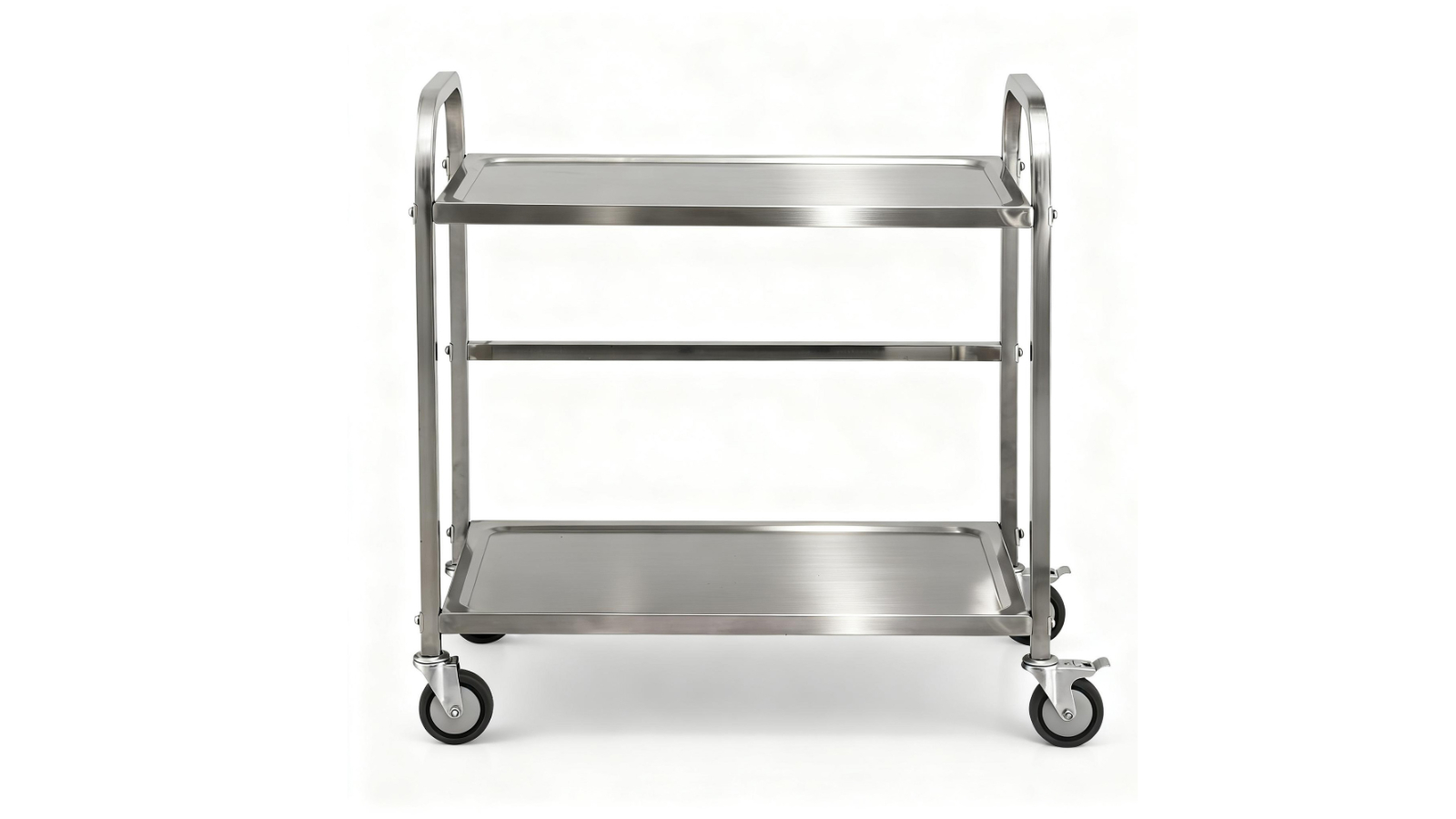 Cefito 2-Tier Stainless Steel Kitchen Trolley with Wheels