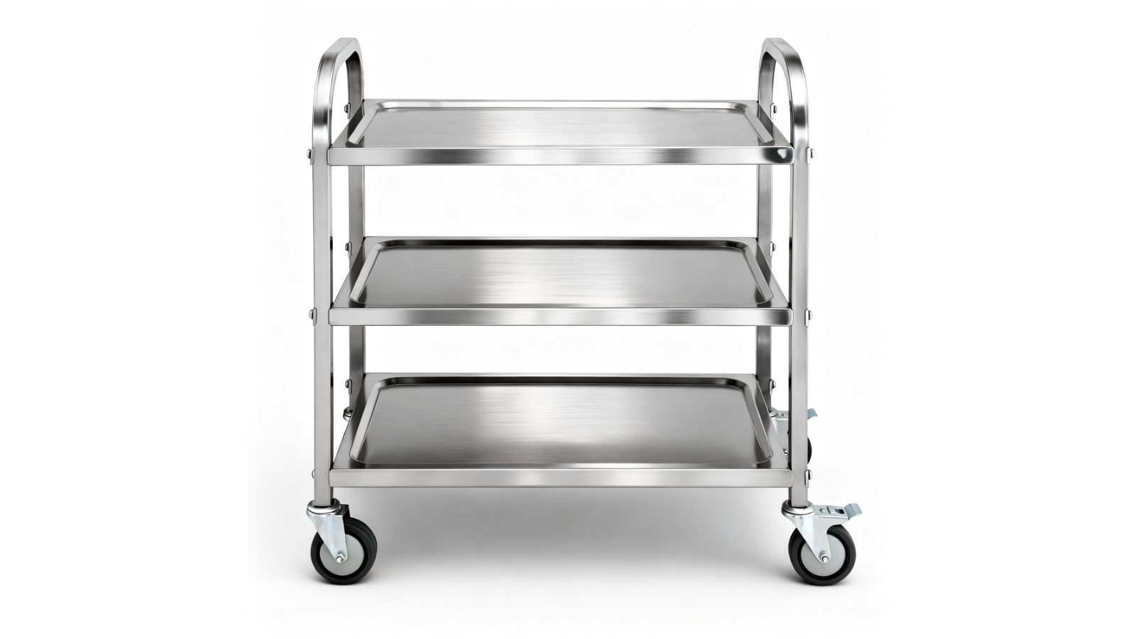 Cefito 3-Tier Stainless Steel Kitchen Trolley with Wheels