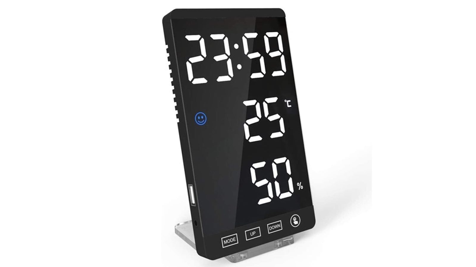 BL LED Mirror 6inch Touch Button Alarm Clock Harvey Norman