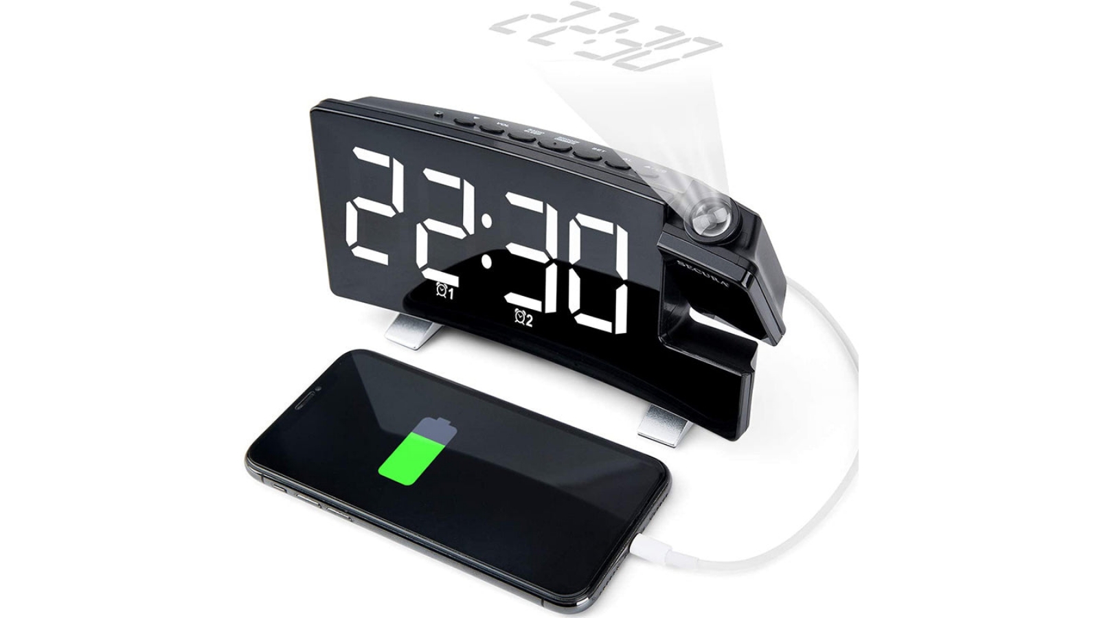 BL LED Projector Alarm Clock Radio Harvey Norman