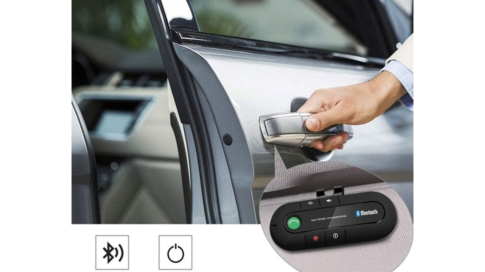 BL Handsfree Sun Visor MultiPoint Speakerphone Car Kit Harvey Norman