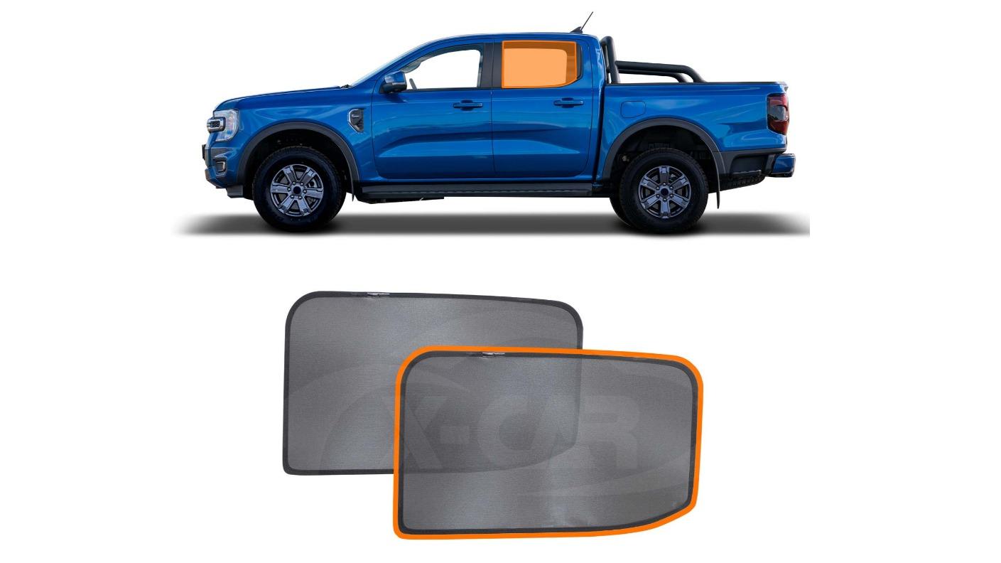 X-CAR Magnetic Blind Mesh Window Sun Shade for Ford Next-Gen Ranger ...