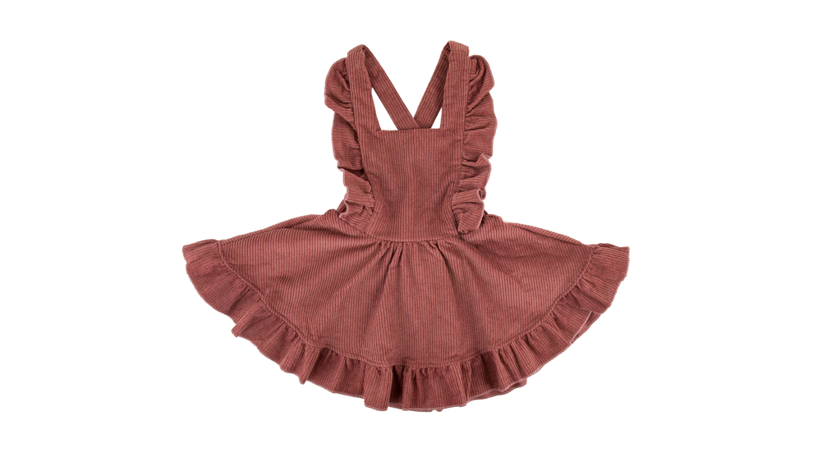 Ponchik Carnation Cord Pinafore Dress - 0-3 months