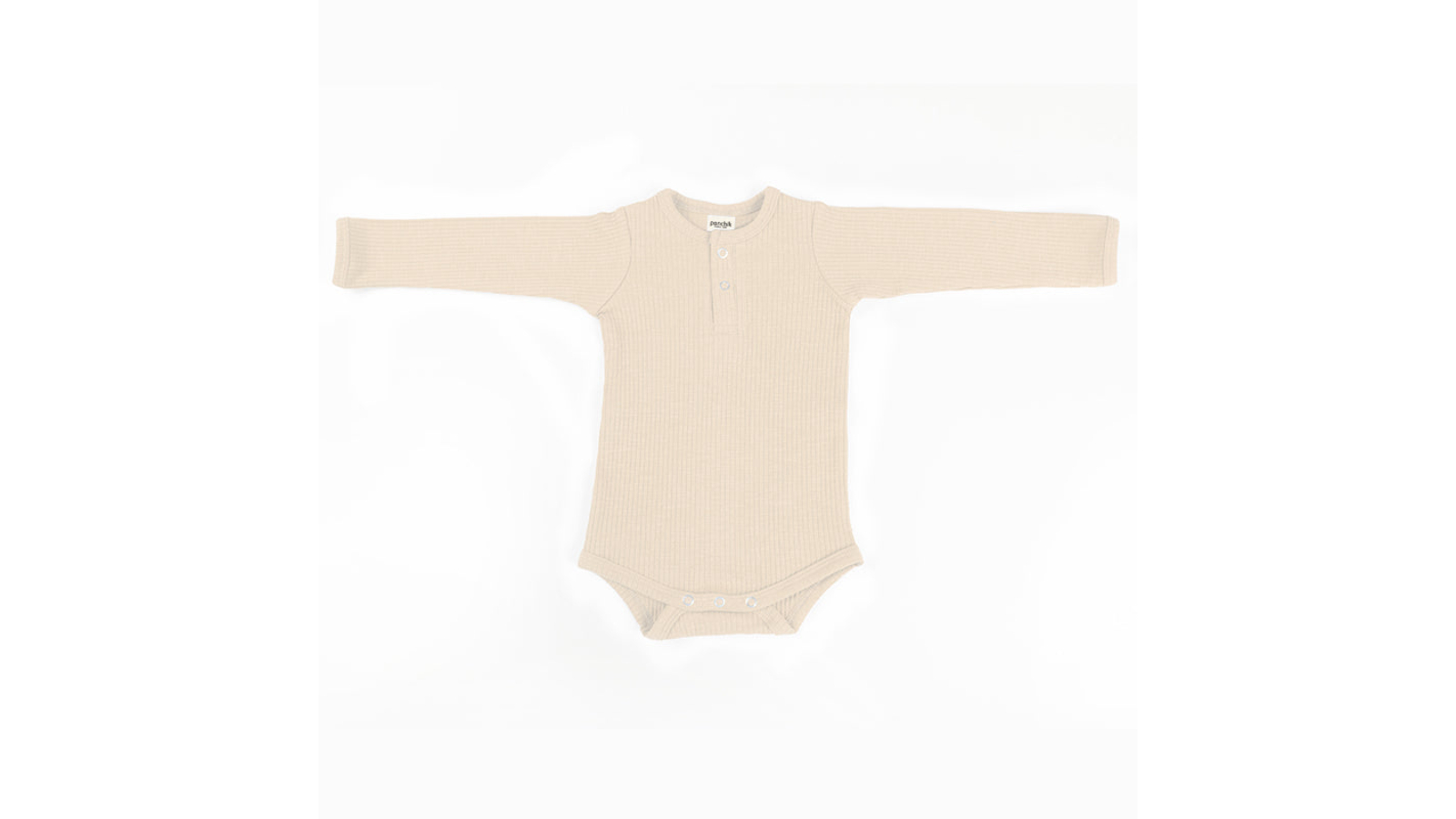 Ponchik Cotton Rib Buttermilk Baby Bodysuit - 0-3 months