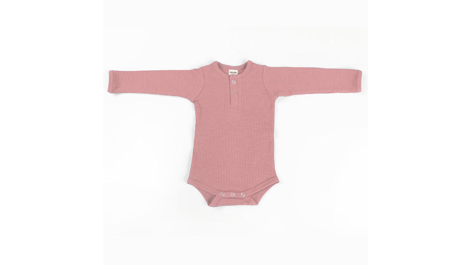 Ponchik Cotton Rib Carnation Baby Bodysuit - 0-3 months