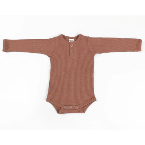 Ponchik Cotton Rib Crepe Baby Bodysuit - 0-3 months