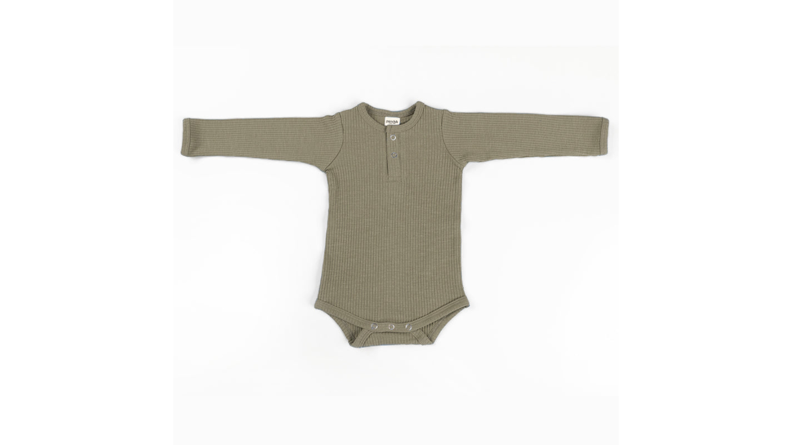 Ponchik Cotton Rib Thyme Baby Bodysuit - 0-3 months