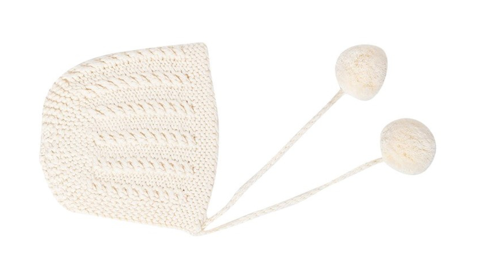Ponchik Buttermilk Knitted Pom Pom Baby Beanie - 3-12 months