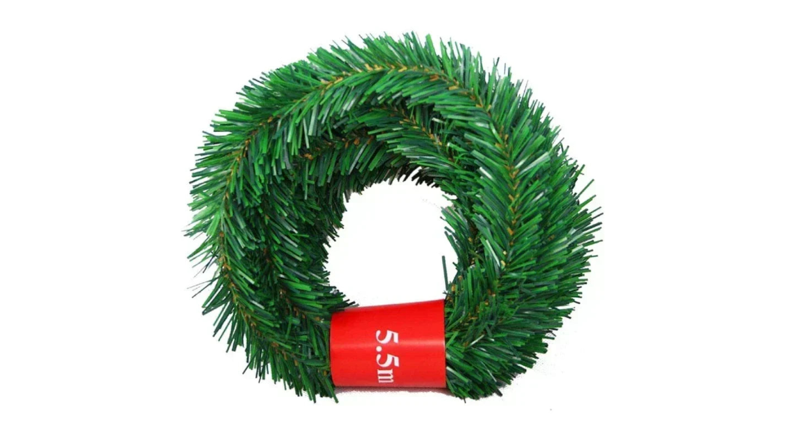 NNEOBA Artificial Rattan 5.5m Festive Christmas Garland - Lush Green