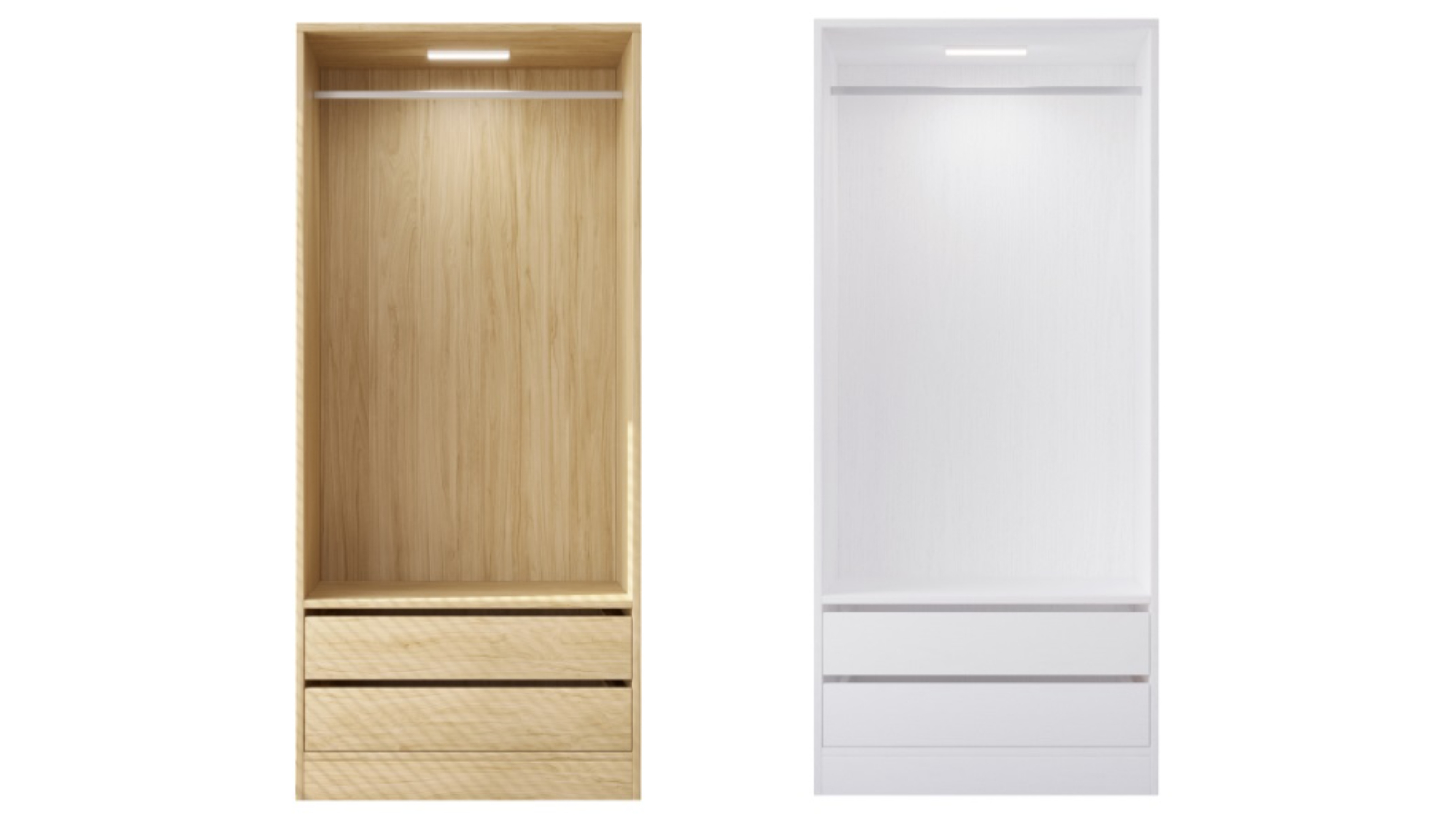 Priceworth Furniture Botany Hanging Wardrobe with Drawer