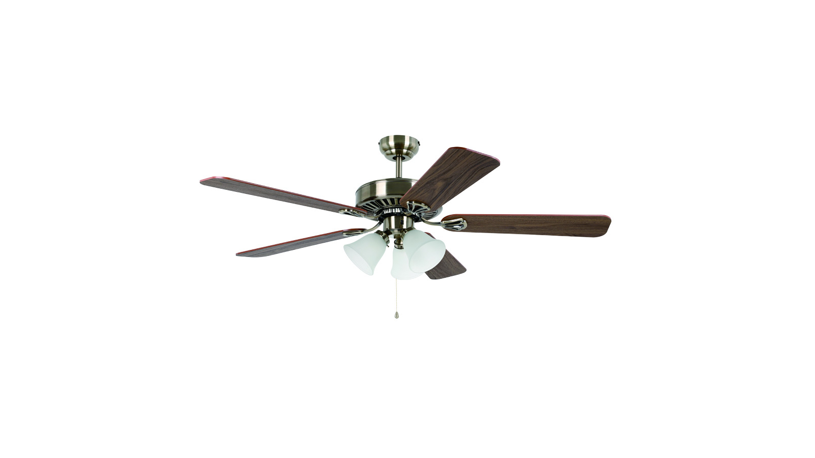 Eglo 3 Piece 40W Waikiki Fan Light - Antique Bronze/Frosted