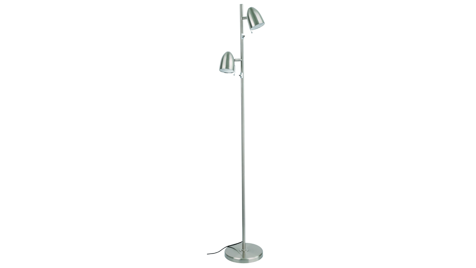 Eglo Lara 2 Light Floor Lamp - Satin Nickel