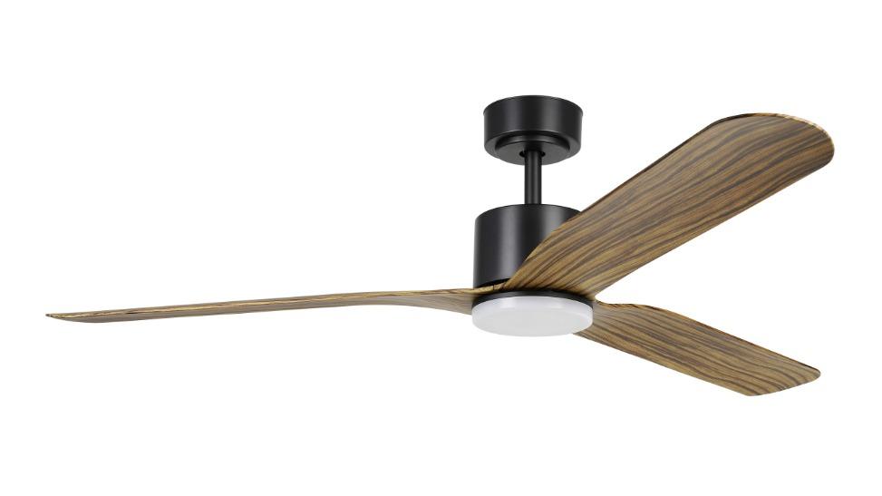 Eglo Iluka Tri-Colour 60 DC 18W LED Fan - BLK/WOOD