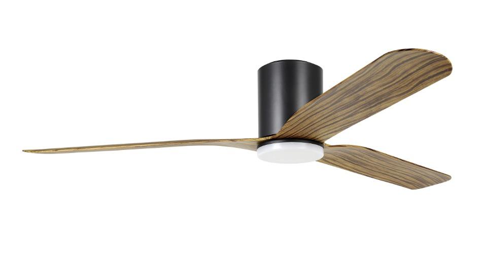 Eglo Iluka Tri-Colour 60 DC LED Fan - Black/Wood